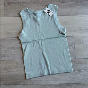 BKE CORE High Neck Ribbed Contour Tank Top women’s size medium large